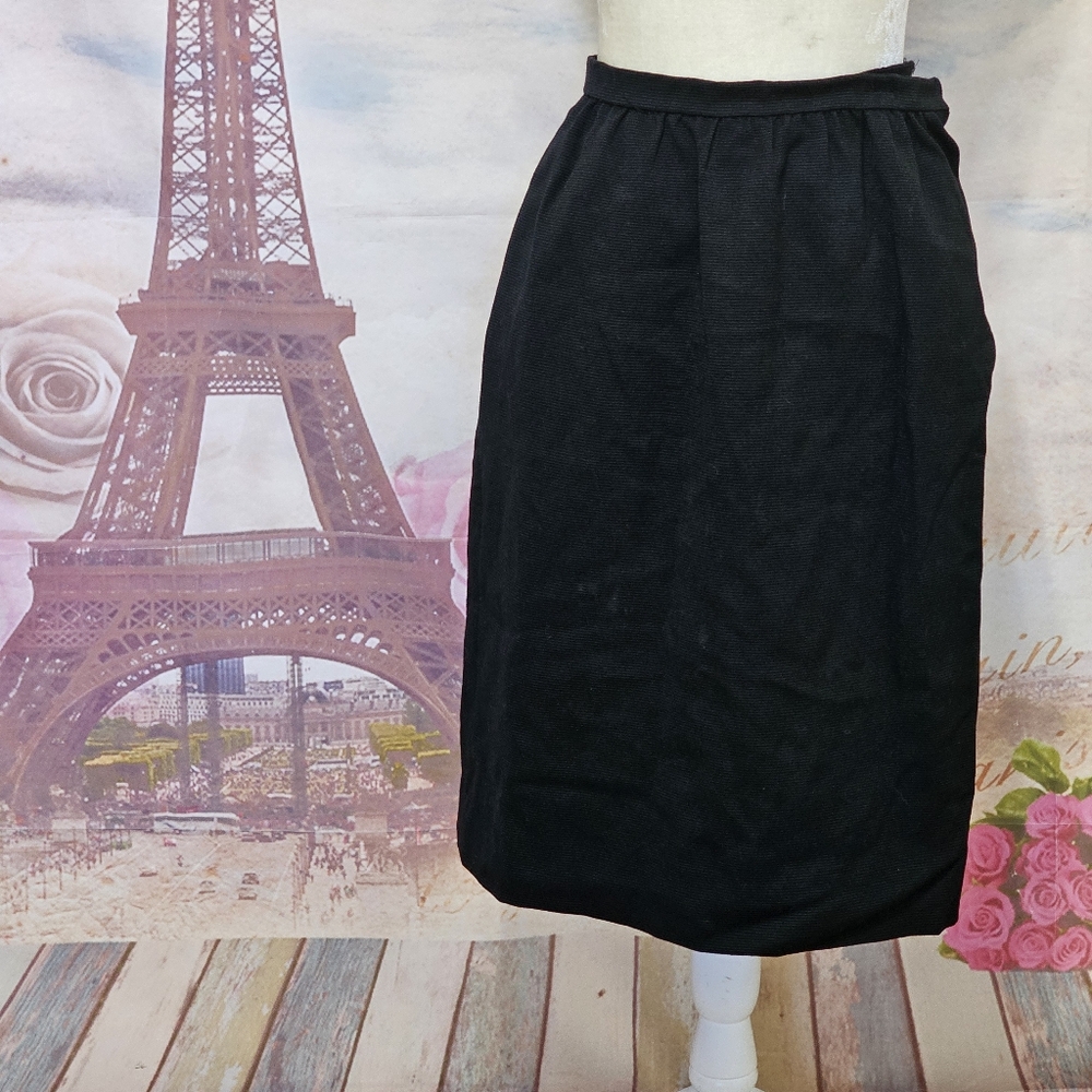 Oscar de la Renta black pencil skirt sz 12
